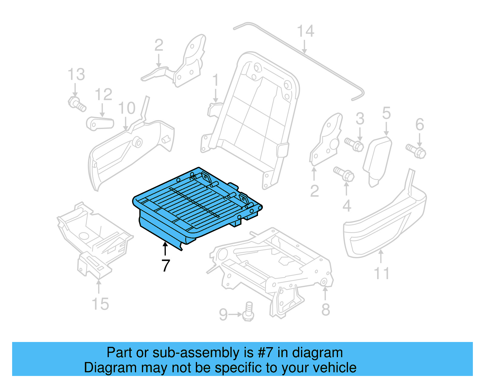 Cushion Frame 7B0-883-669-A - View 3