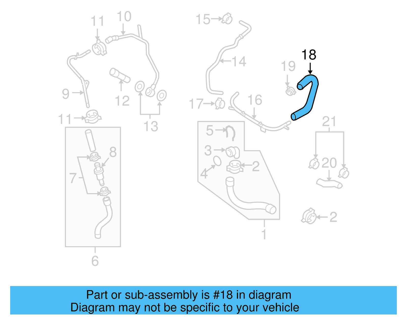 Coolant Hose 06F-121-058-D - View 8