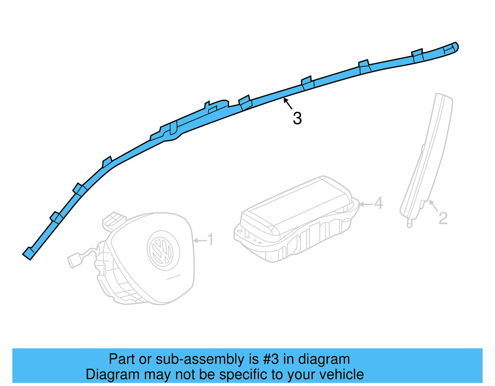 Head Air Bag 3CN-880-741-G - View 2