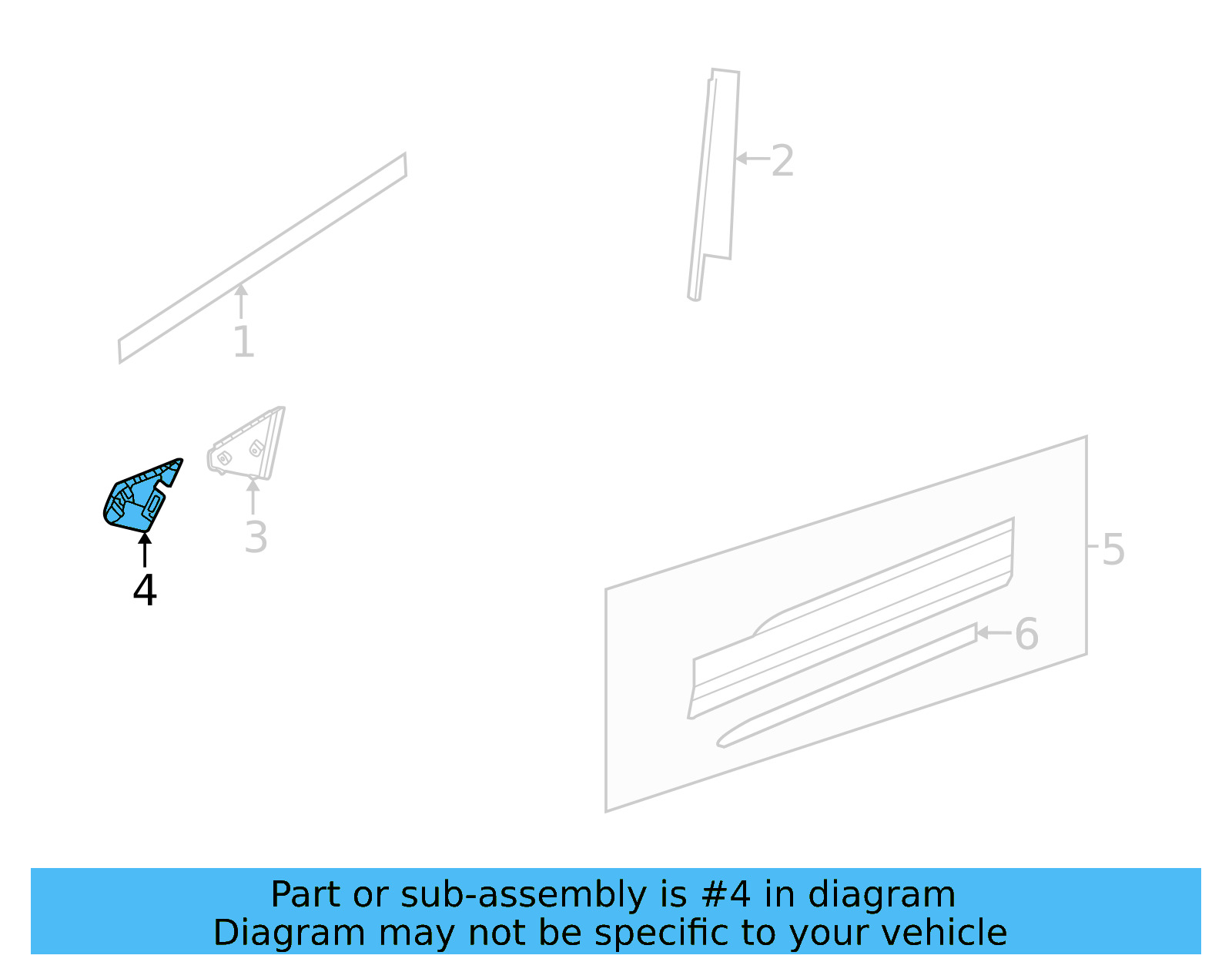 Corner Trim Seal 2GJ-837-367-A - View 4
