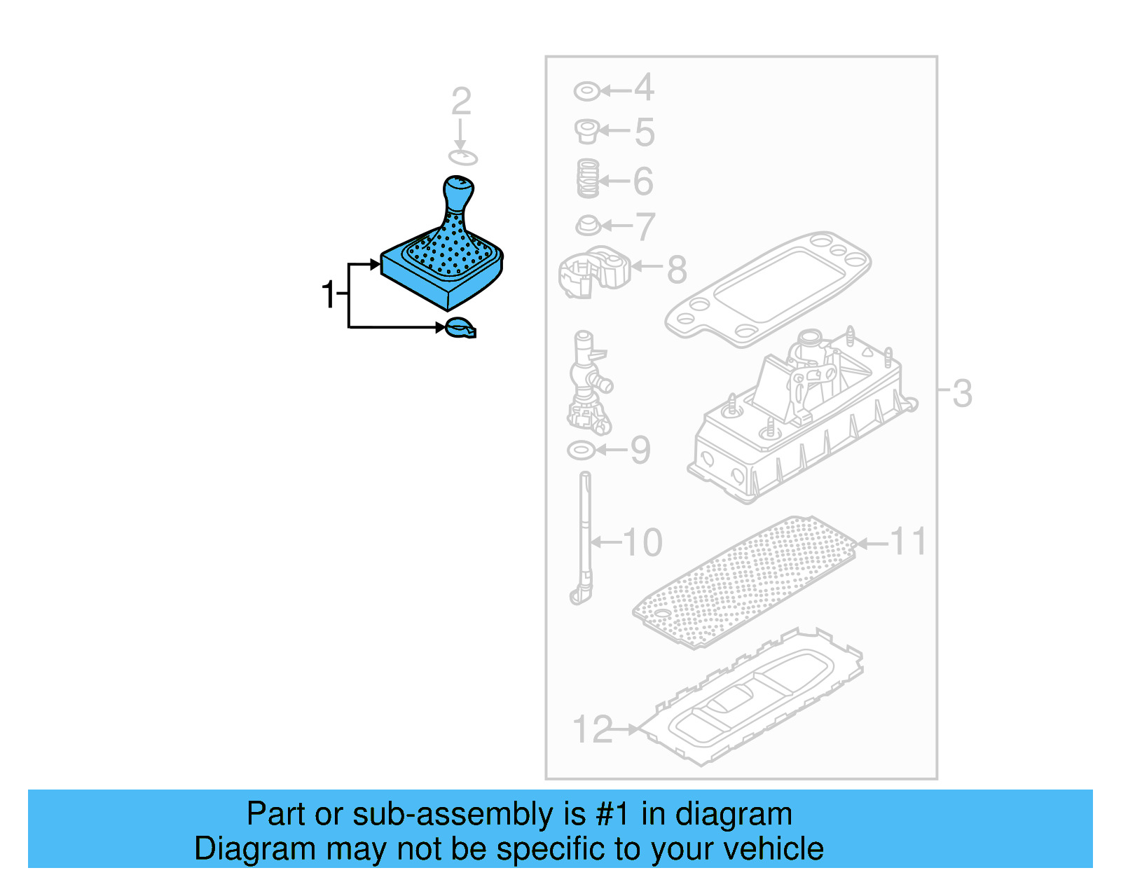 Gear Shift Knob, Gti MK6 (6 Speed) 5K0-711-113-G-XPR - View 2