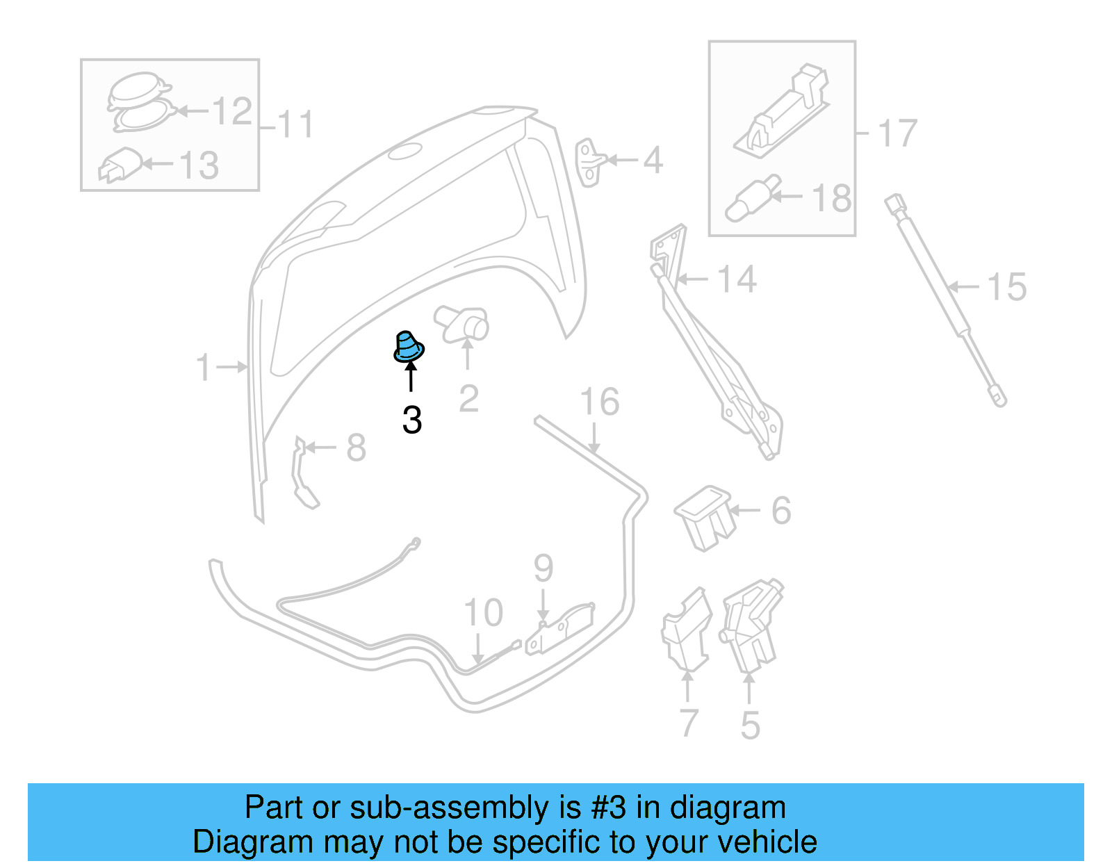Trunk Lid Plug 1Q0-827-713 - View 5