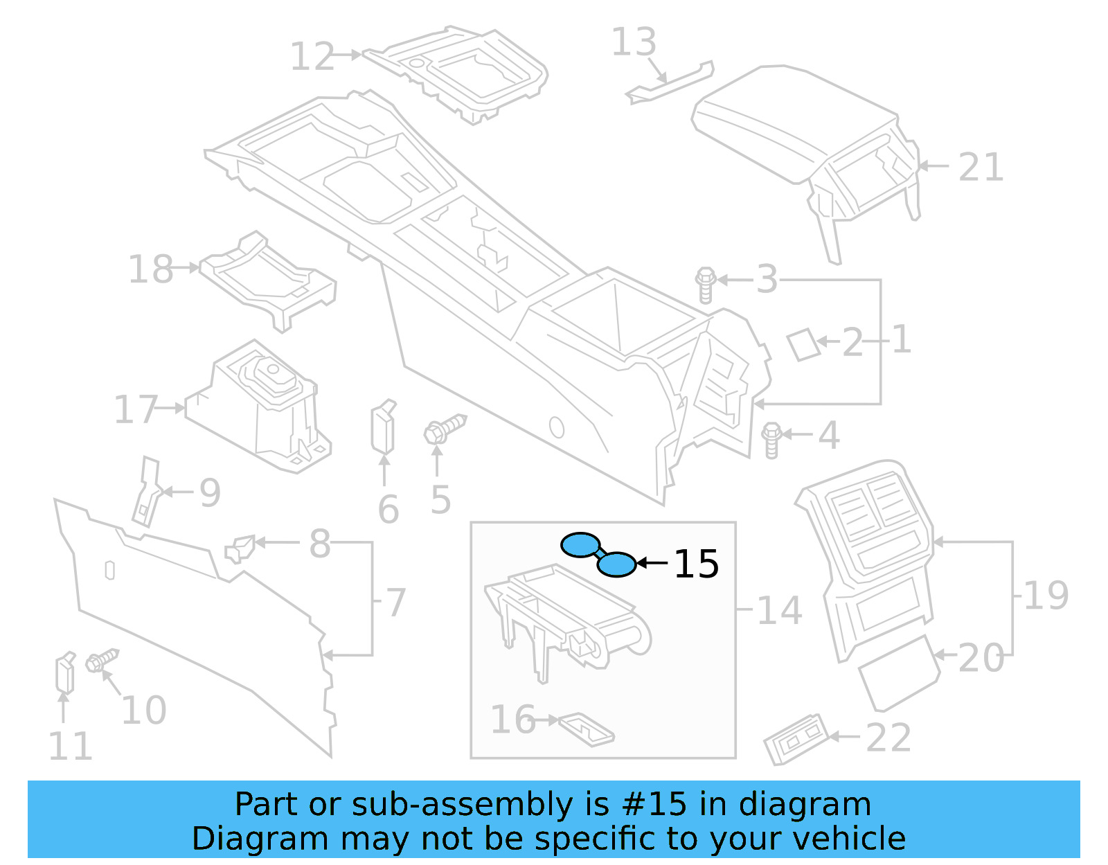 Cup Holder Insert 3G0-863-301-82V - View 7