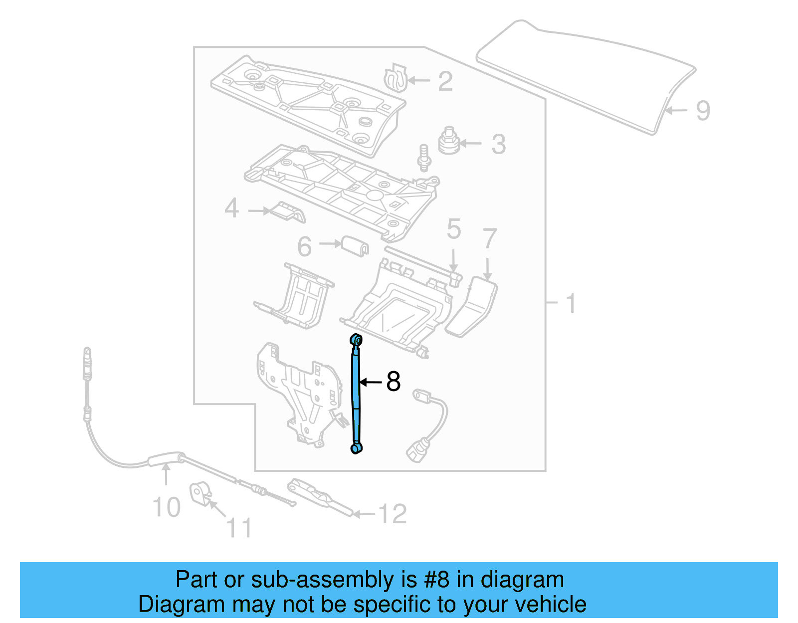 Strut Cylinder 1Q0-871-997-C - View 5
