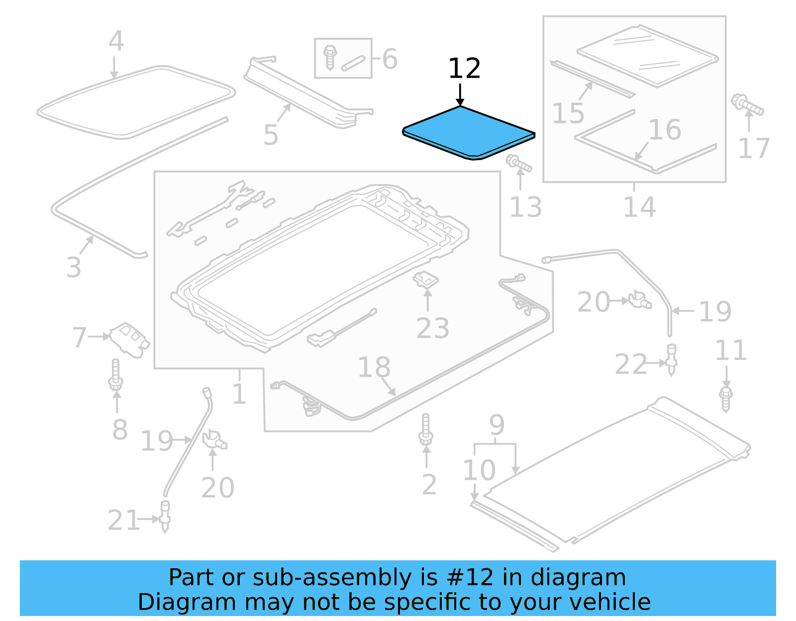 Front Glass 3CN-877-055-A-9B9 - View 7