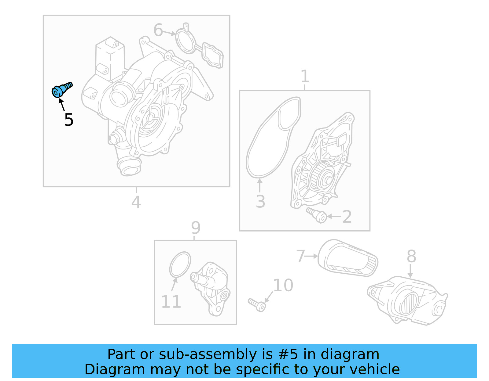 Thermostat Unit Bolt 06K-121-111-P - View 5