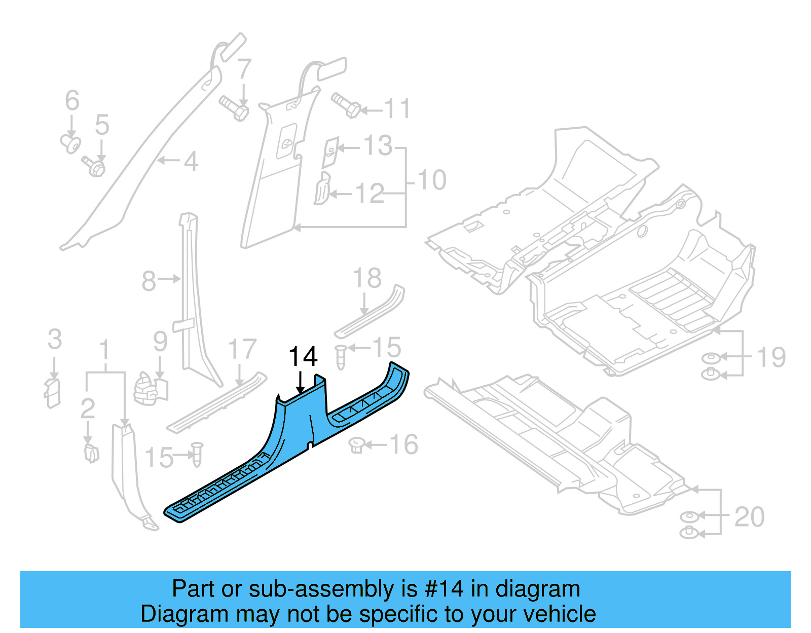 Sill Plate 7L0-853-370-E-71N - View 8