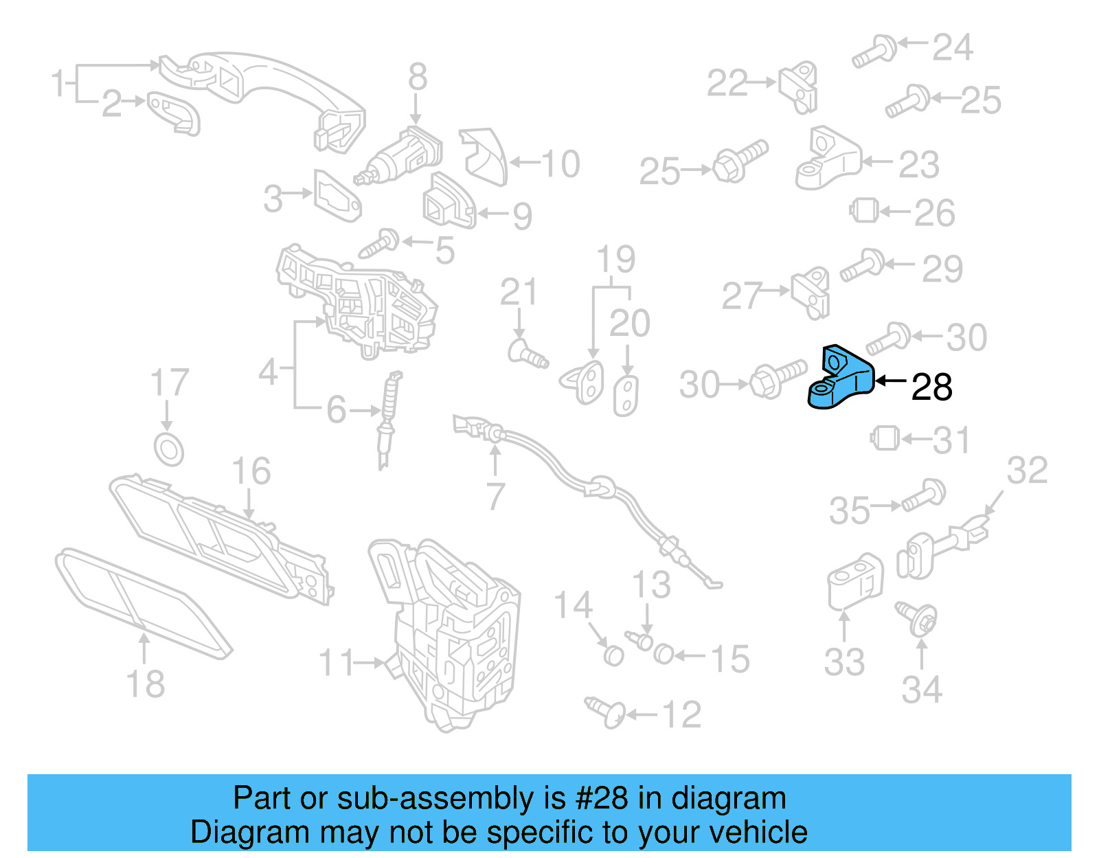 Lower Hinge 8X0-831-404-B - View 4