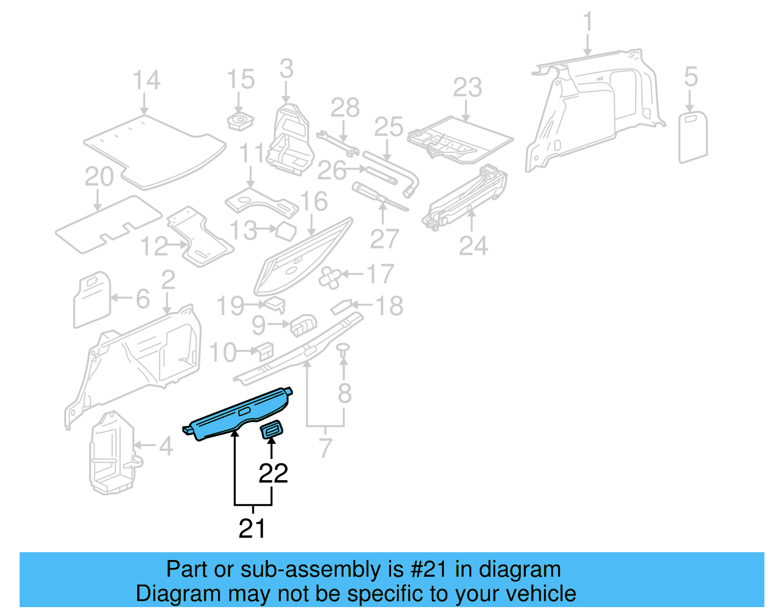 Cargo Cover 3B9-867-871-AB-8LE - View 10
