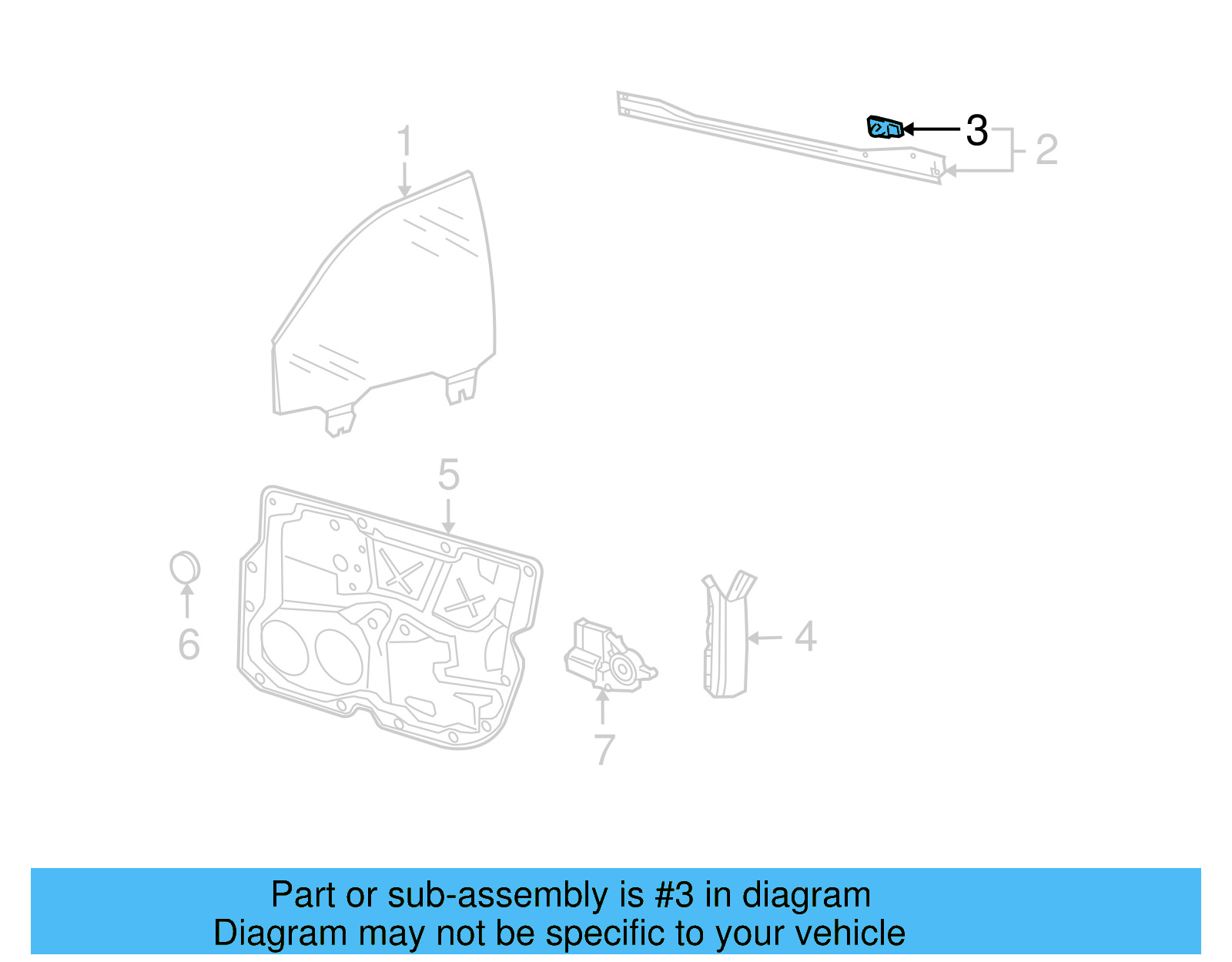 Window Guide Clip 3D4-837-485-A - View 4