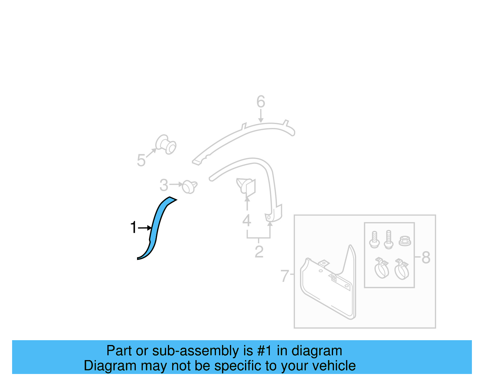 Wheel Opening Molding 5N0-854-969-F-9B9 - View 9