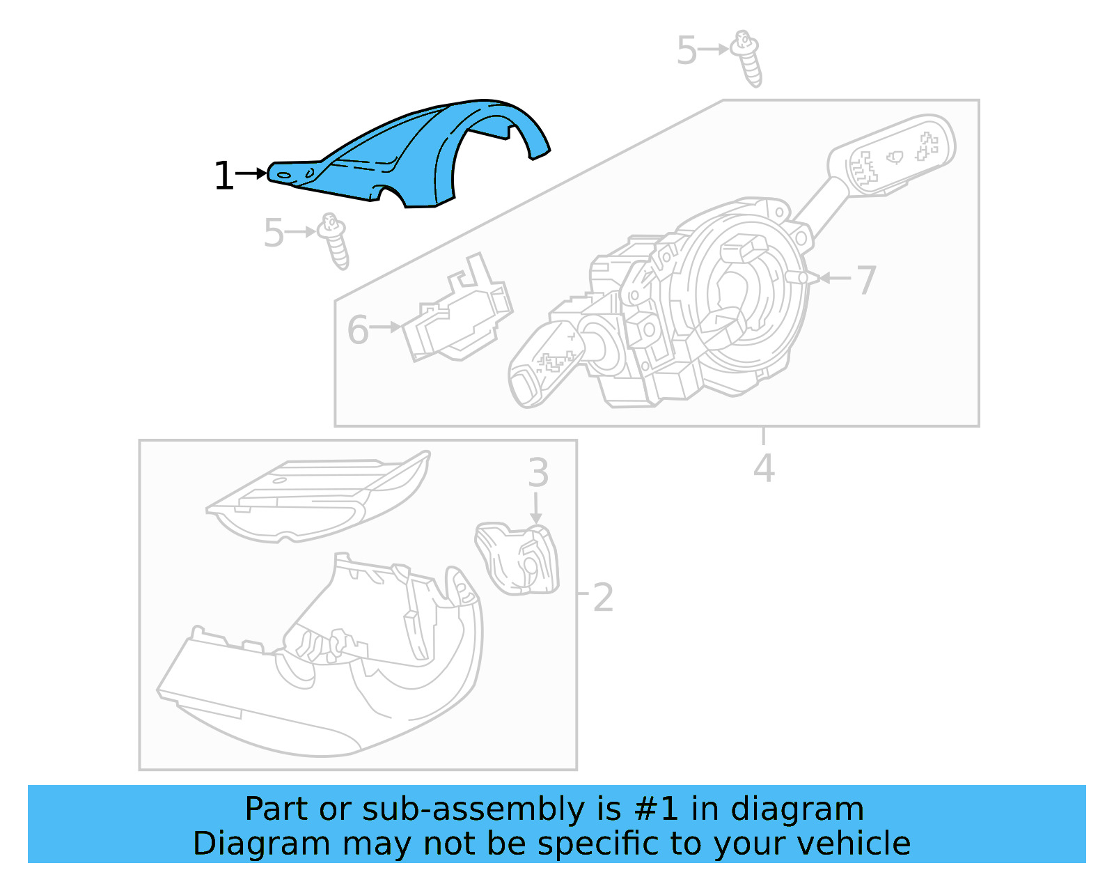 Steering Column Cover 3CN-858-560-82V - View 4