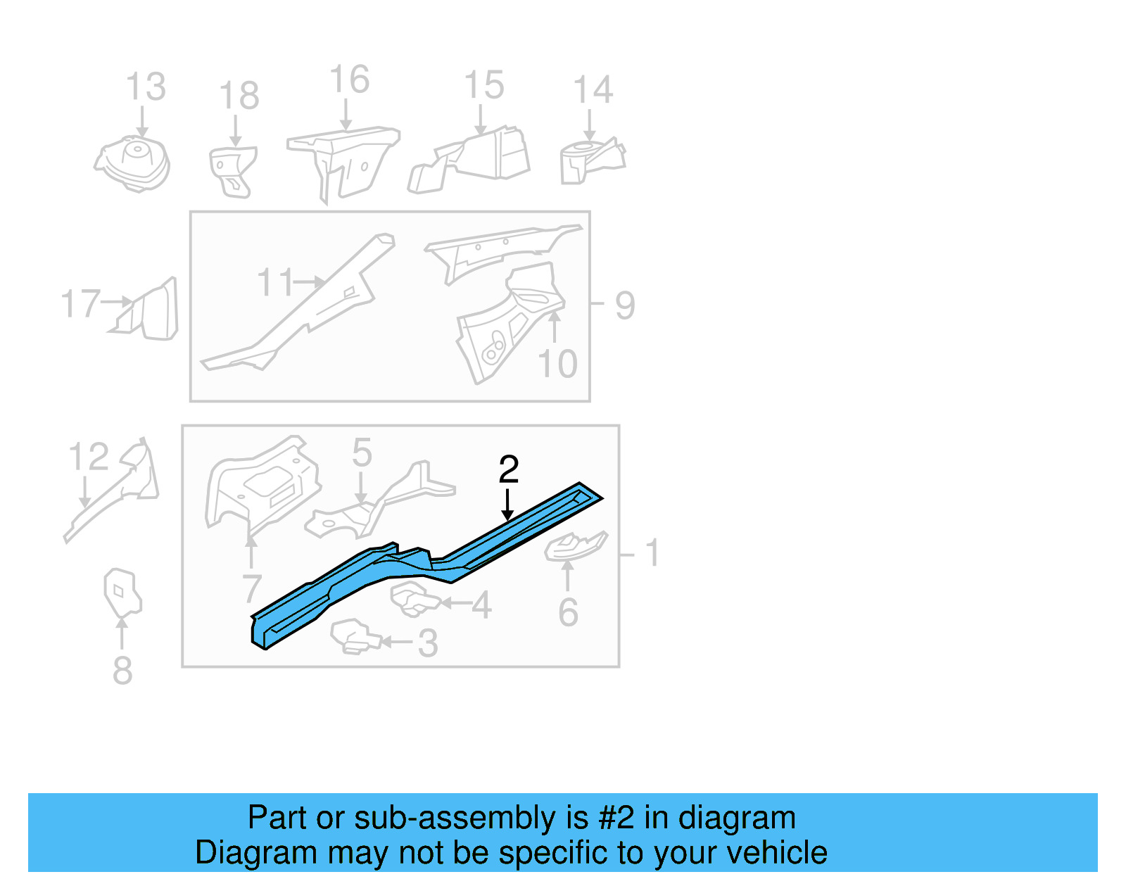 Lower Rail 1K0-803-105-C - View 7