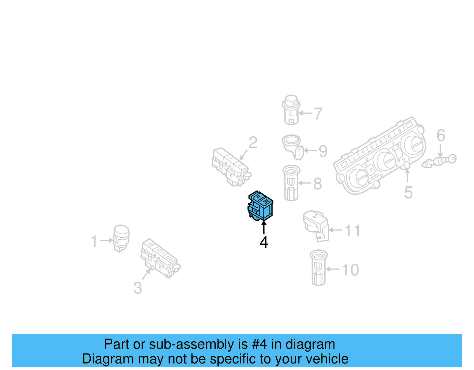 Prk Brake Switch 5G0-927-225-D-WZU - View 7