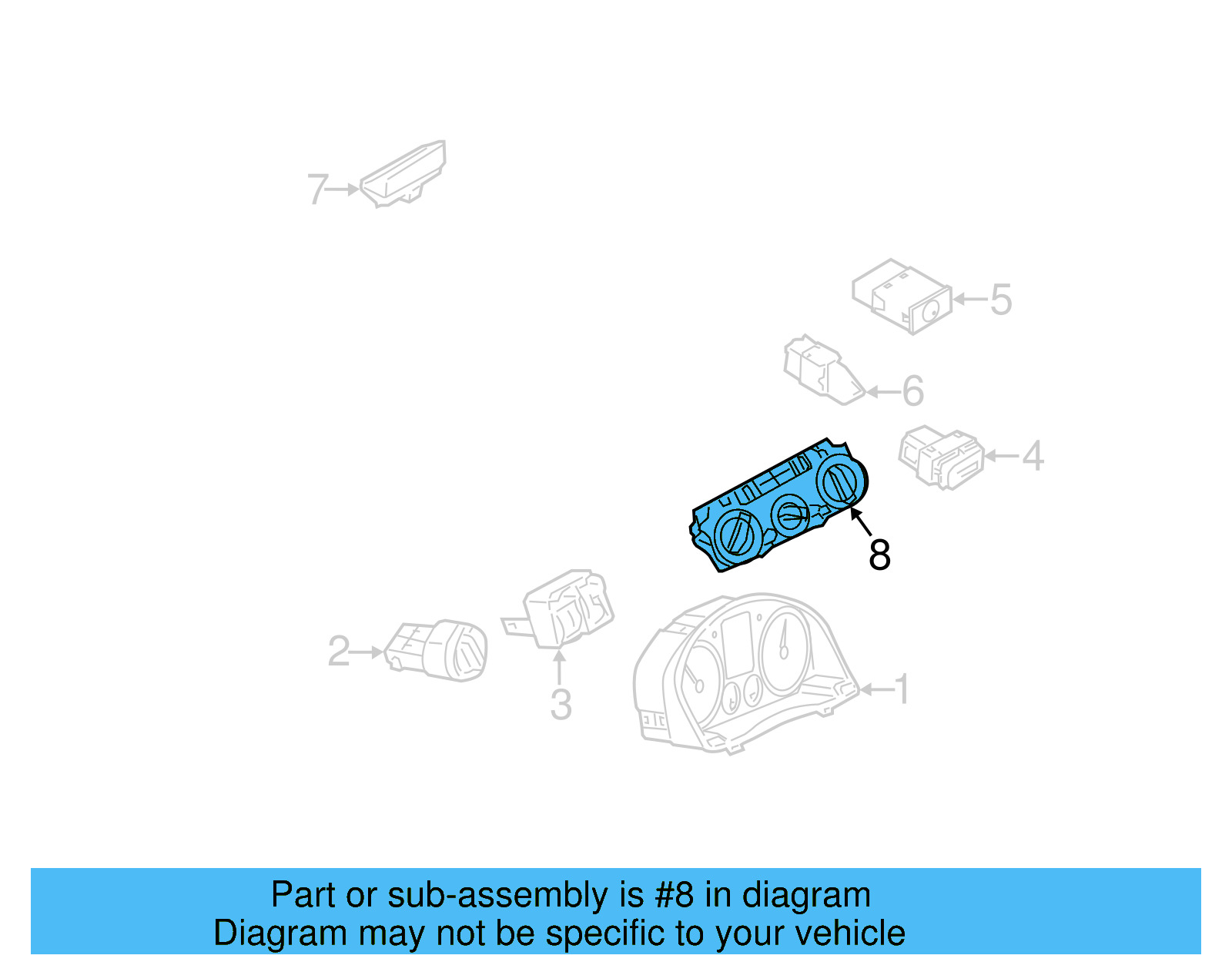 Heater Control 1Q0-907-044-J-WHS - View 5
