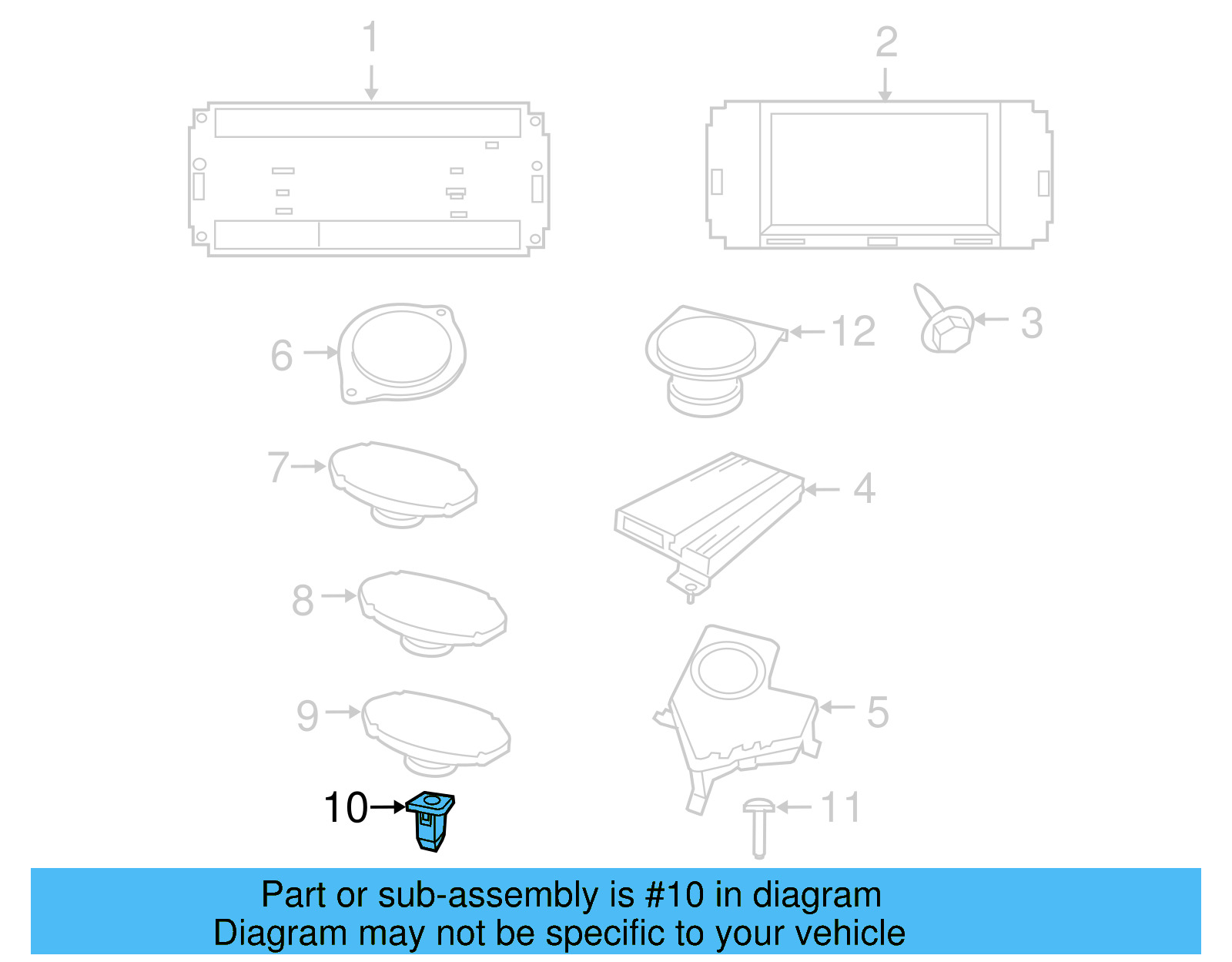 Quarter Panel Speaker Screw WHT-004-345 - View 4