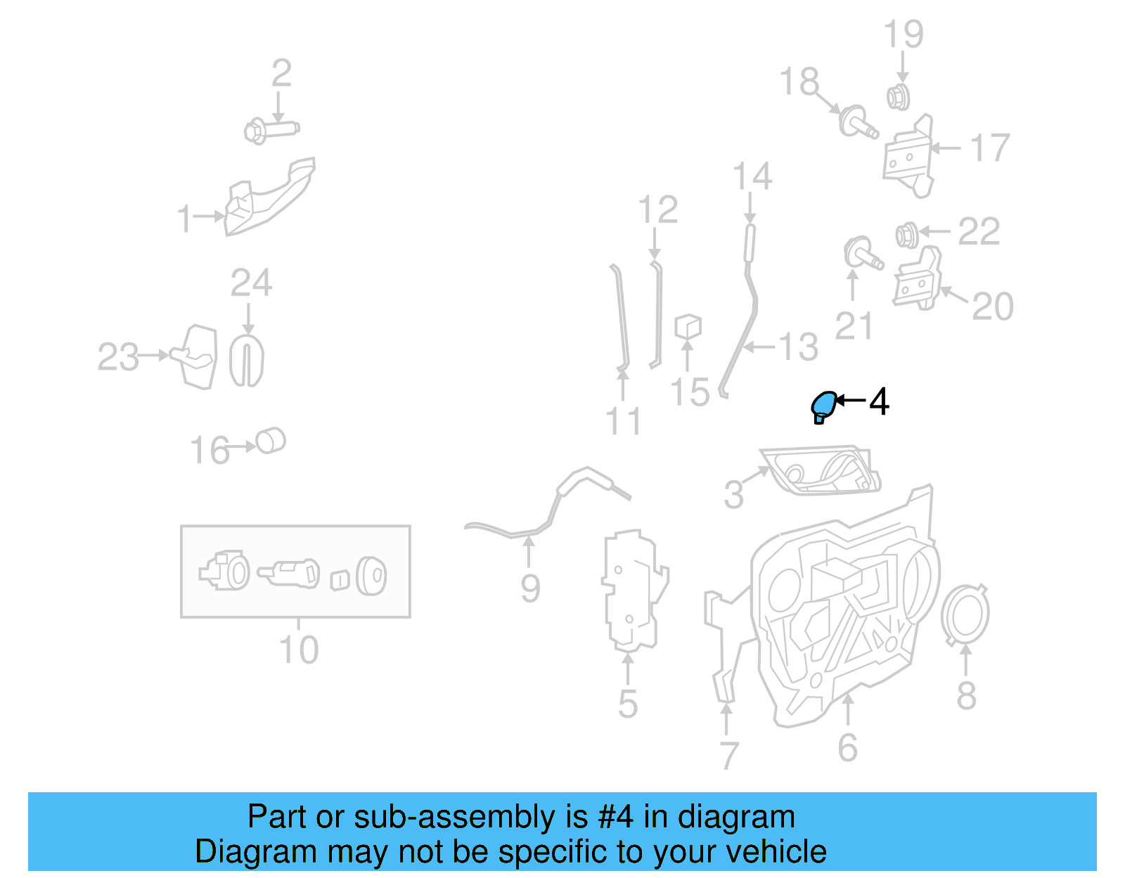 Handle, Inside Cap 7B0-867-500-A-HL9 - View 4