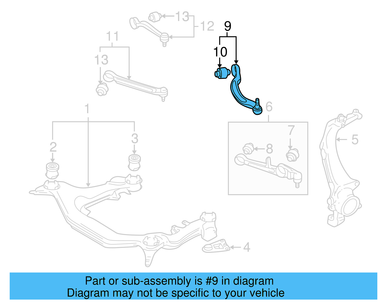 Rear Lower Control Arm 8E0-407-694-AG - View 4