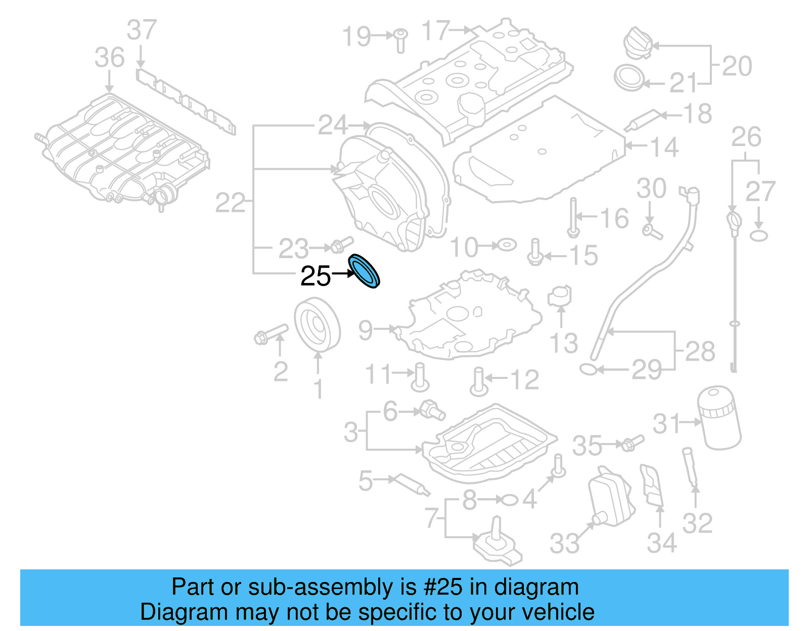 Rear Main Seal Retainer 06K-103-171-P - View 7
