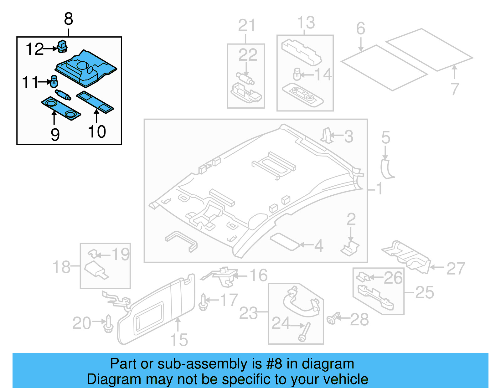 Dome Lamp Assembly 1K0-947-105-AE-KOT - View 5