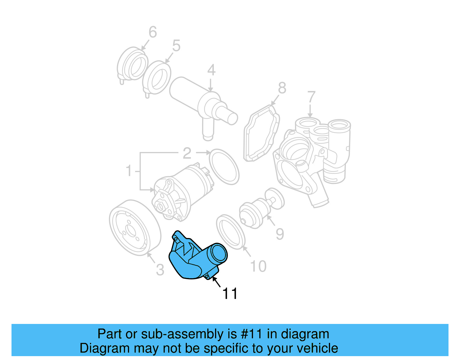 Thermostat Housing 021-121-121-C - View 7