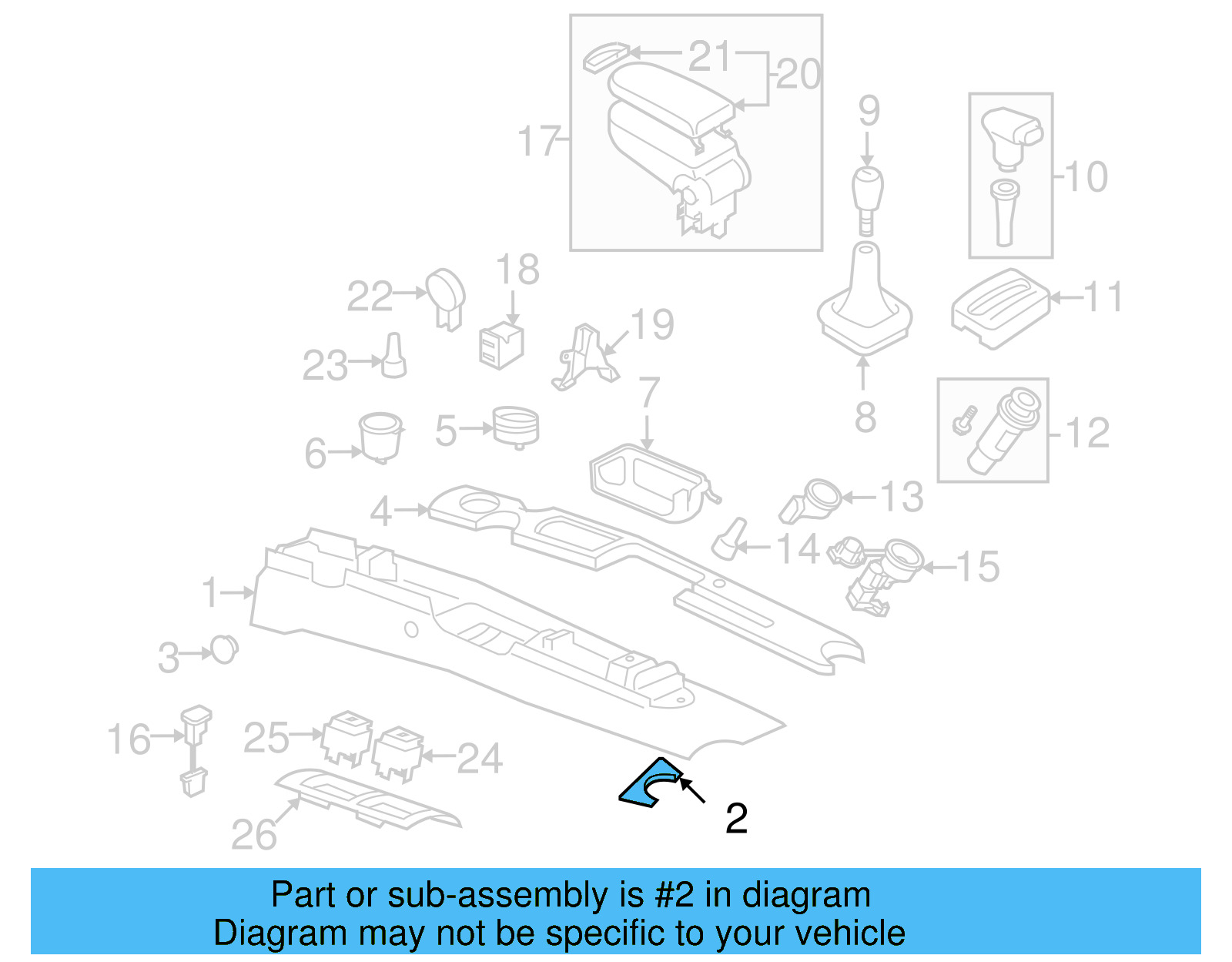 Console Body Rear Bracket 1C0-864-139-B - View 11
