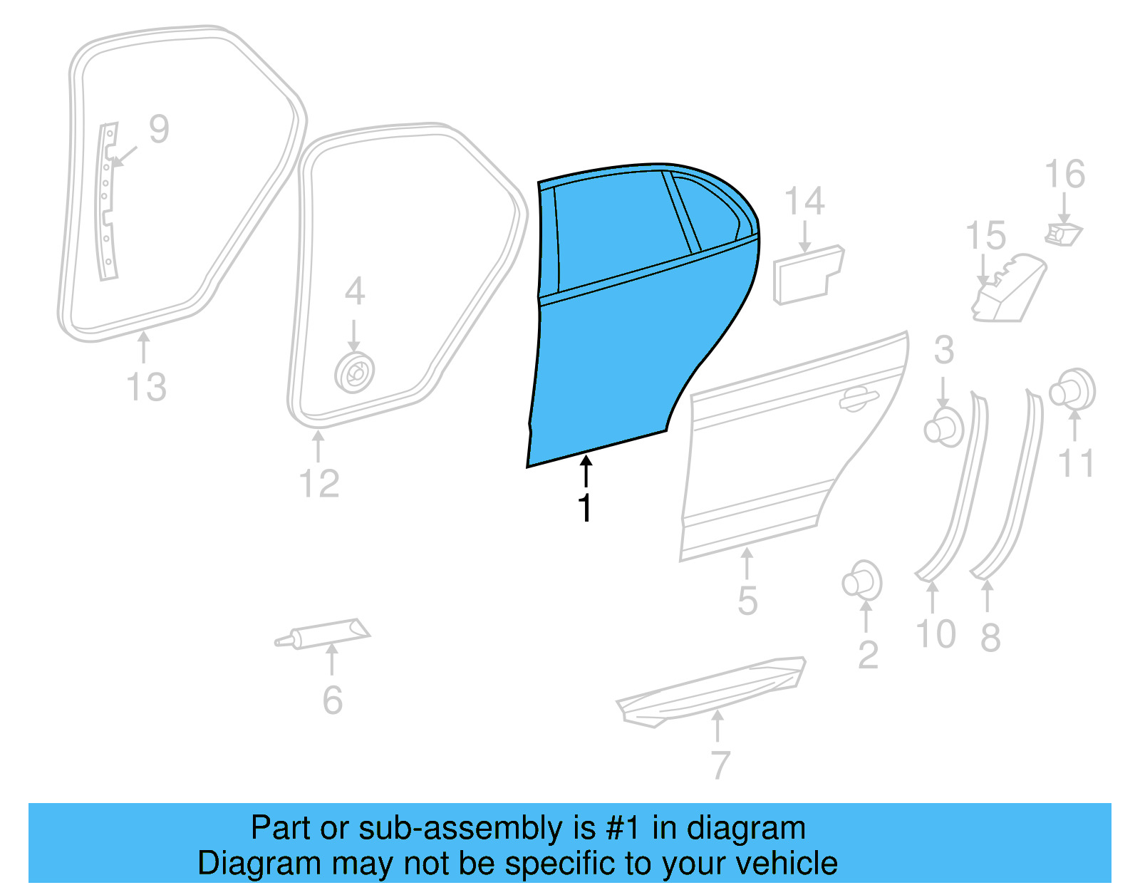 Door Frame Assembly 1K5-833-301-Q - View 12
