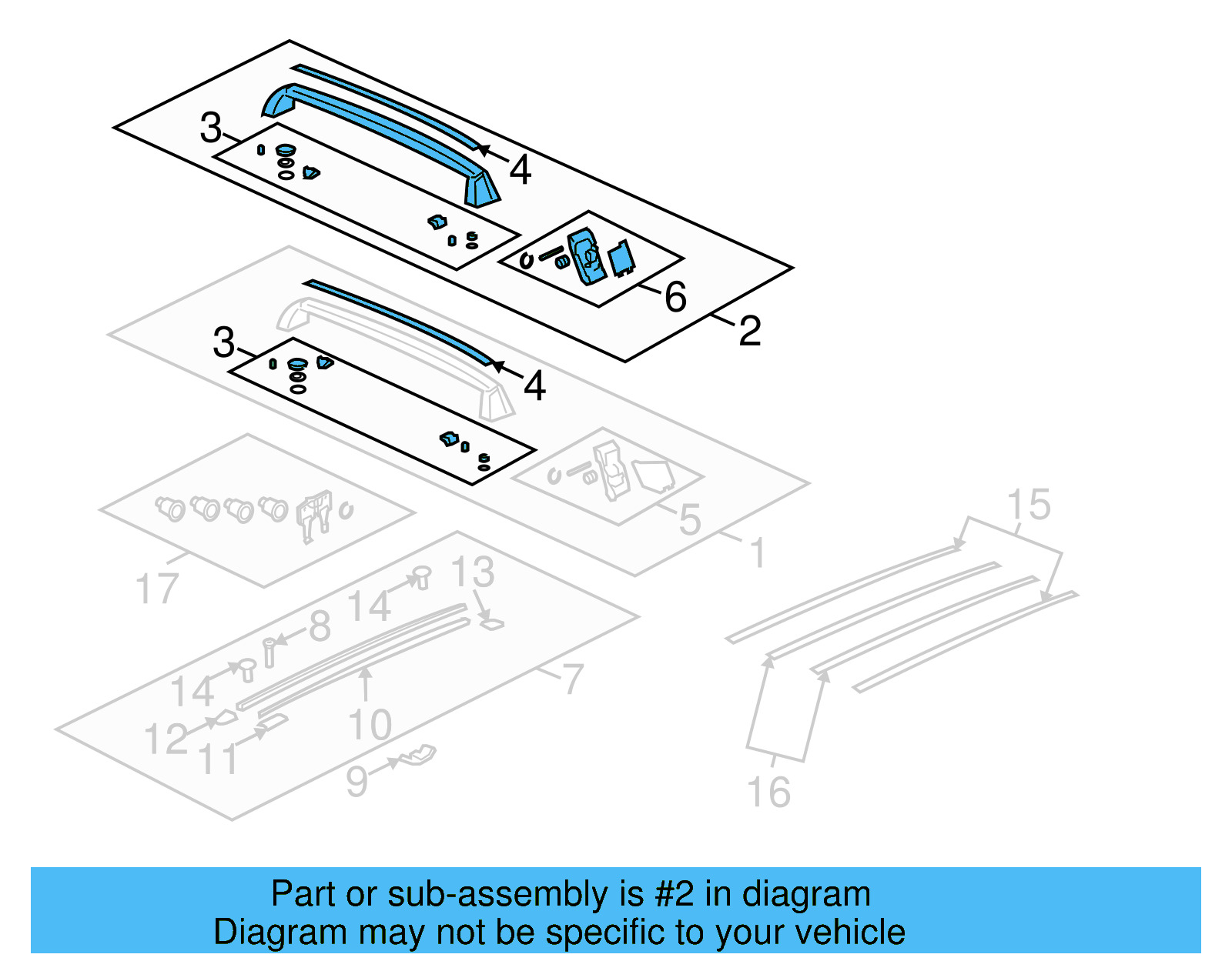 Rear Rail 7L6-860-160-E-QZL - View 3