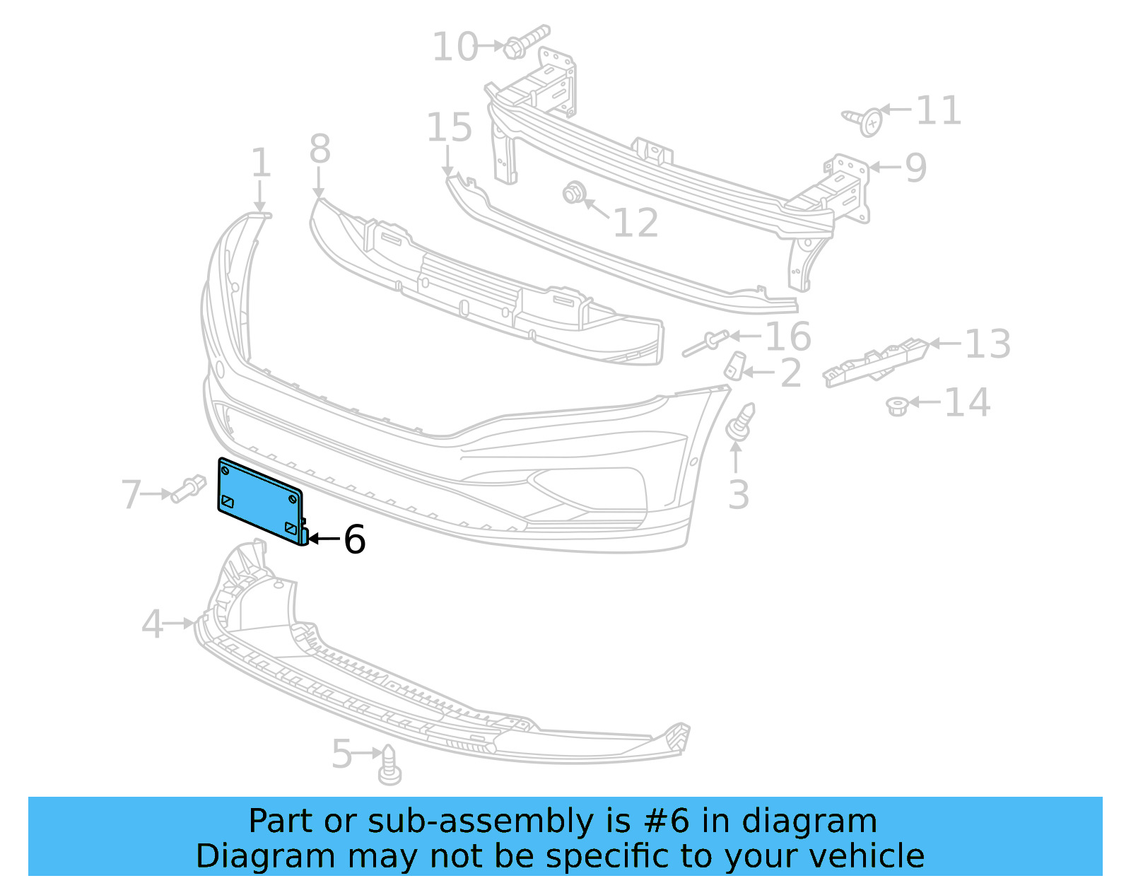 License Bracket 561-807-287-H-9B9 - View 9
