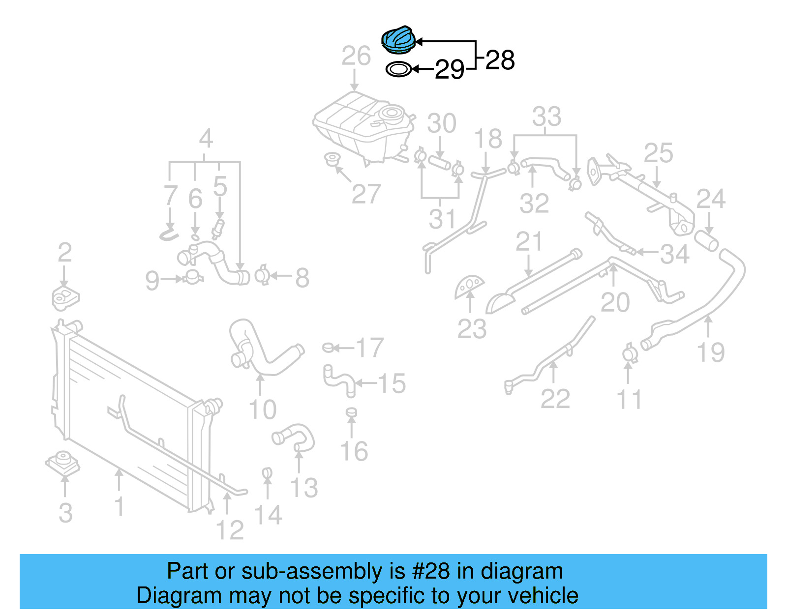 Reservoir Cap 3D0-121-321-B - View 5