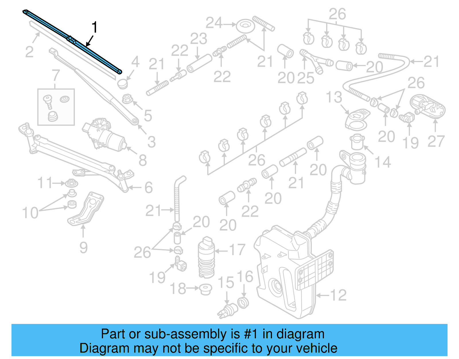 Wiper Blade 5C1-955-425 - View 11