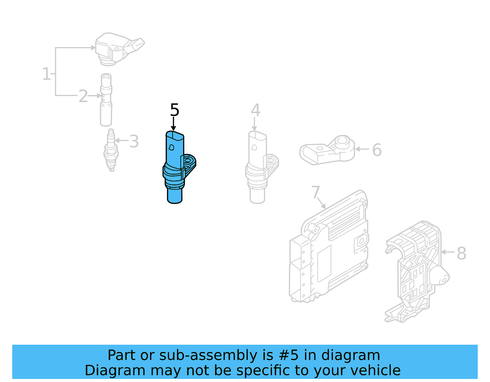 Engine Crankshaft Position Sensor 06H-906-433-E - View 11