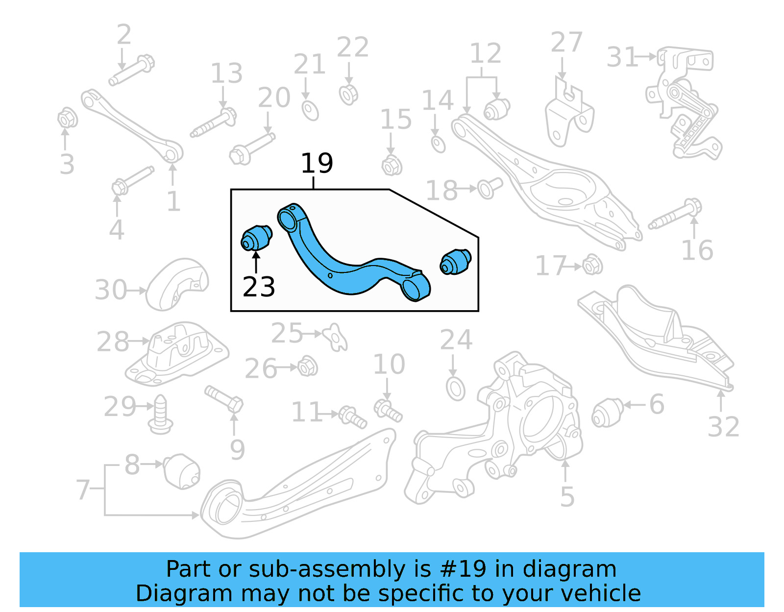 Upper Control Arm 3QF-505-323-B - View 9