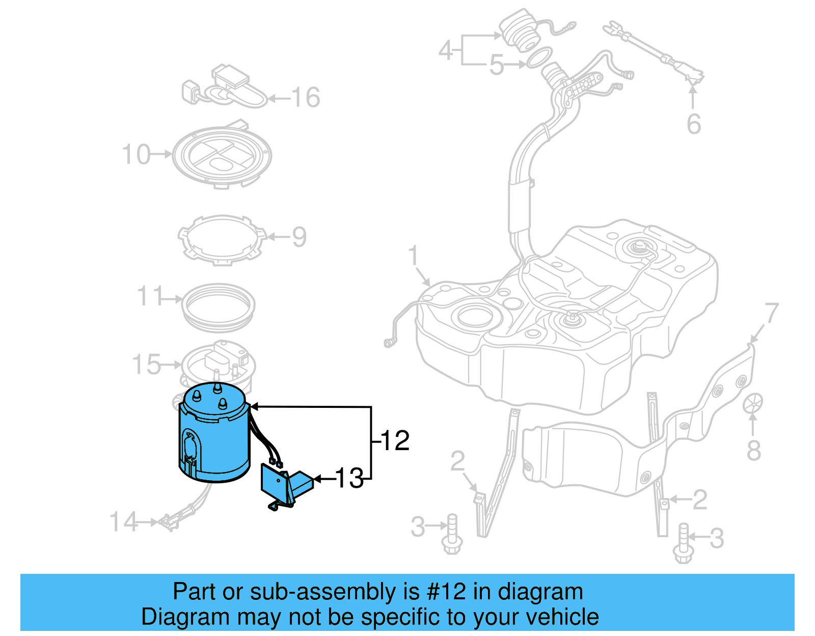 Fuel Pump Assembly 3C8-919-051-A - View 24