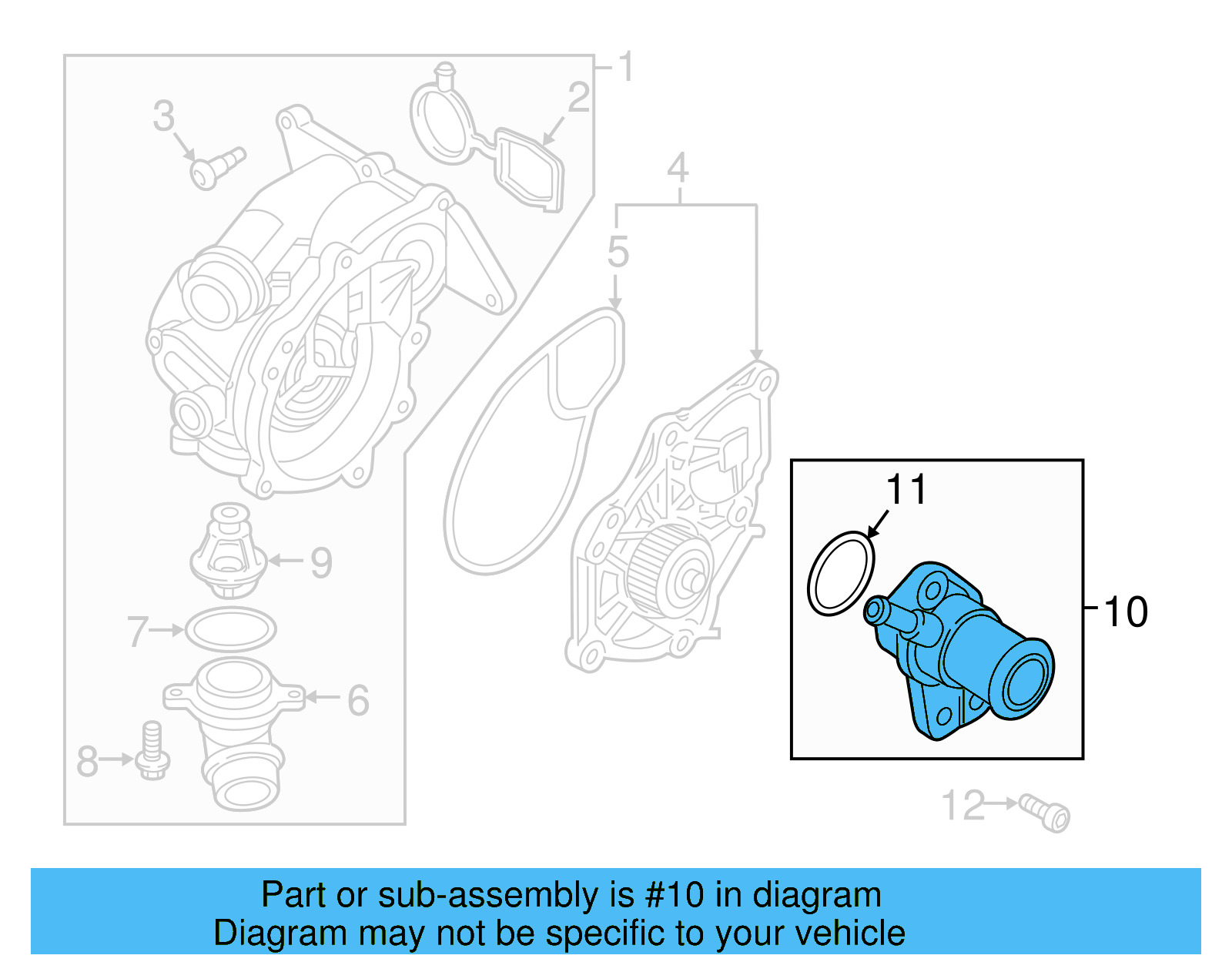 Engine Coolant Outlet Flange 06K-121-132-H - View 25