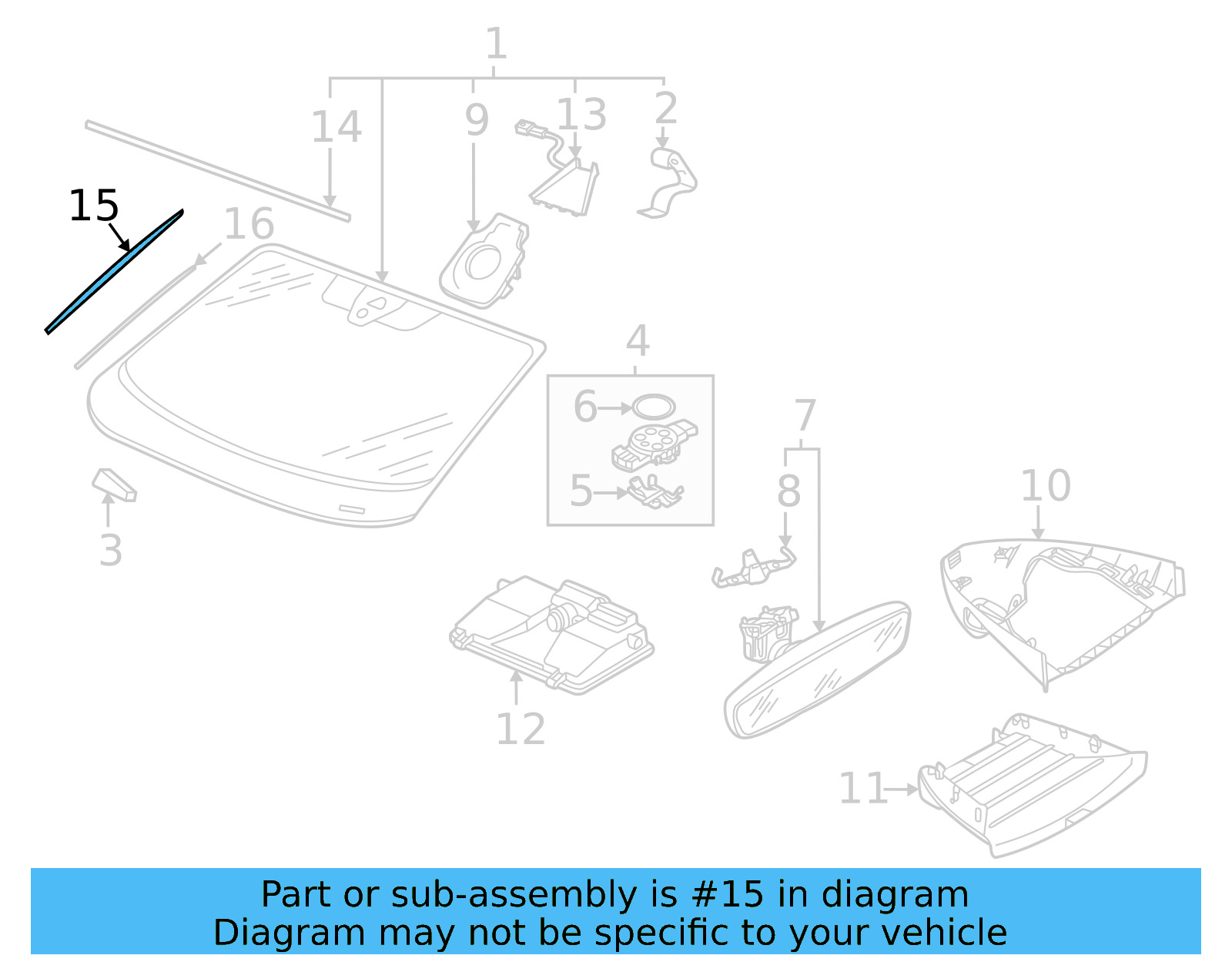 Side Molding 11A-854-328-5AP - View 2