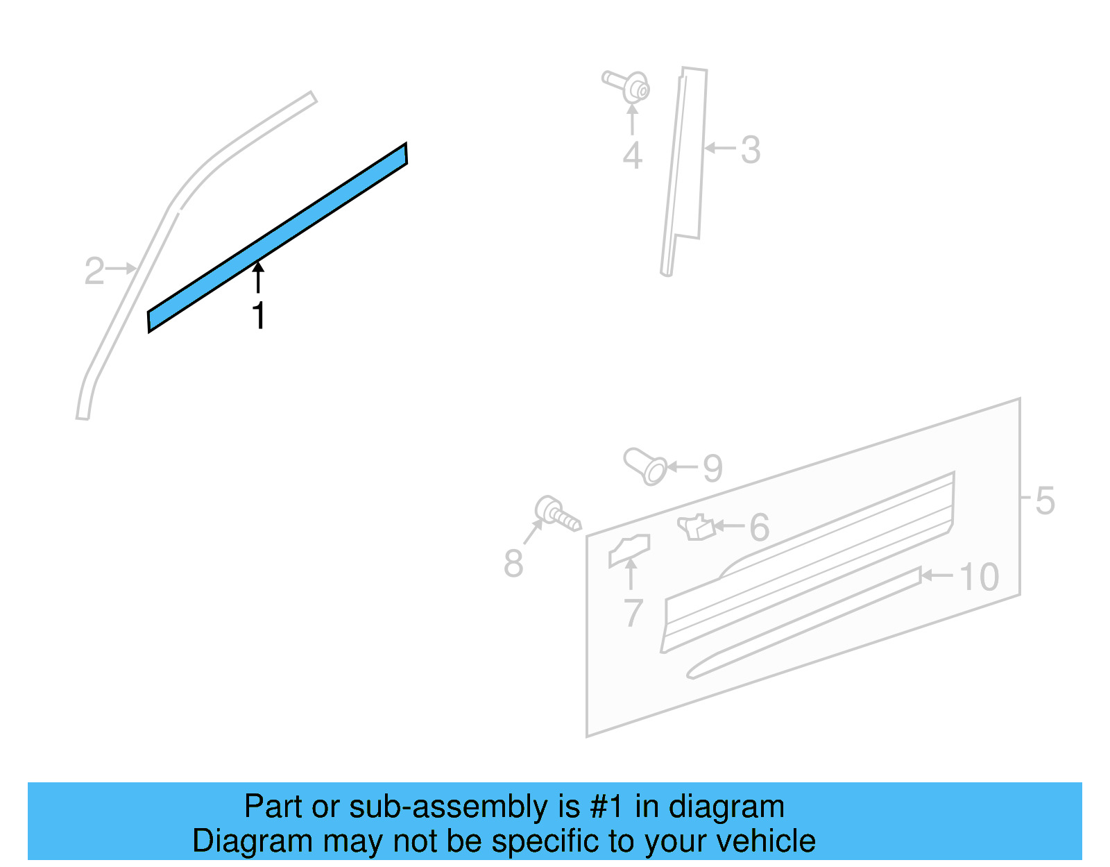 Belt Molding 5NN-837-476-A-VNH - View 5