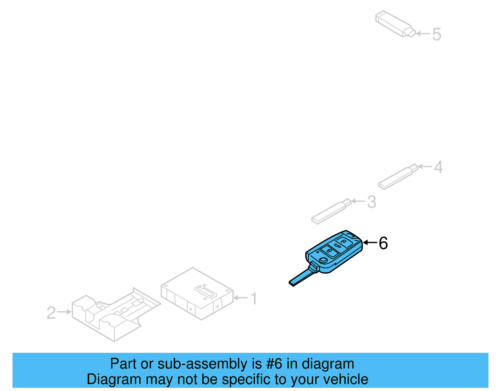 Keyless Entry Transmitter 5G0-959-752-BE-INF - View 9