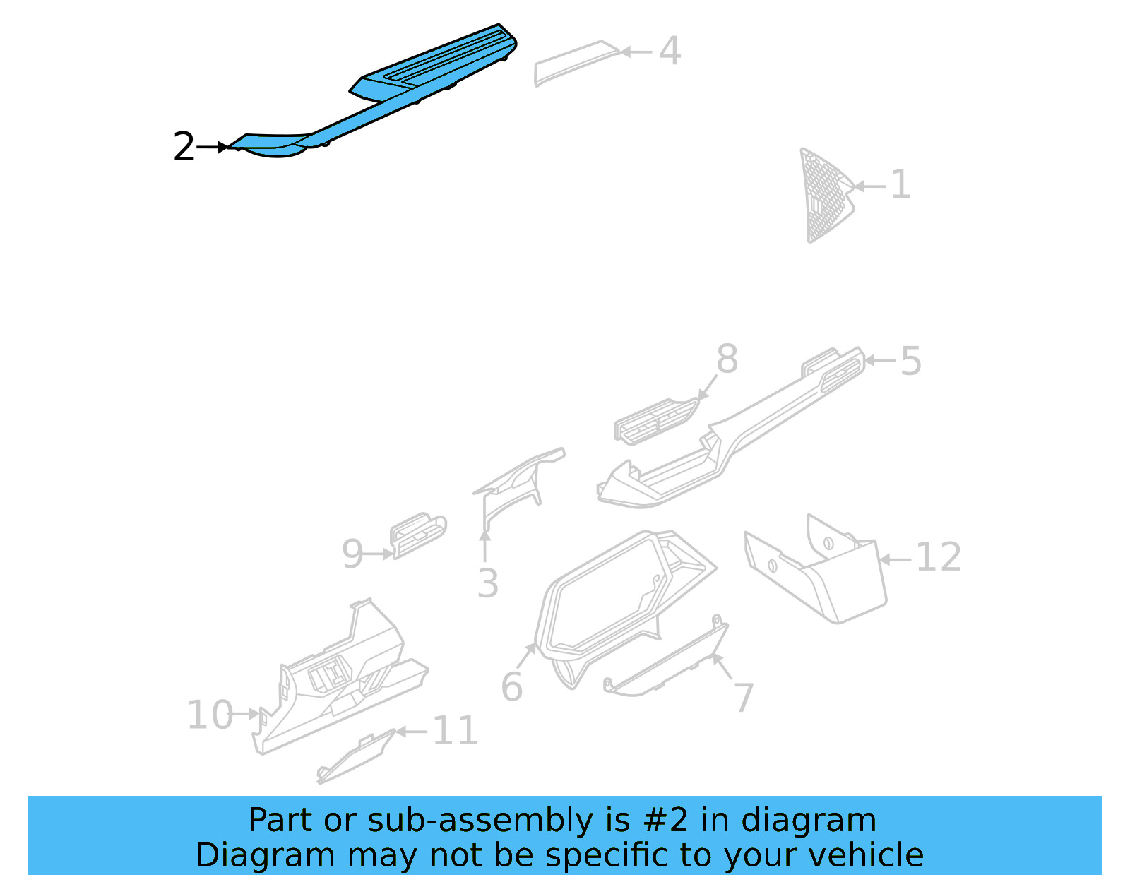 Upper Panel 11K-858-189-4PK - View 3