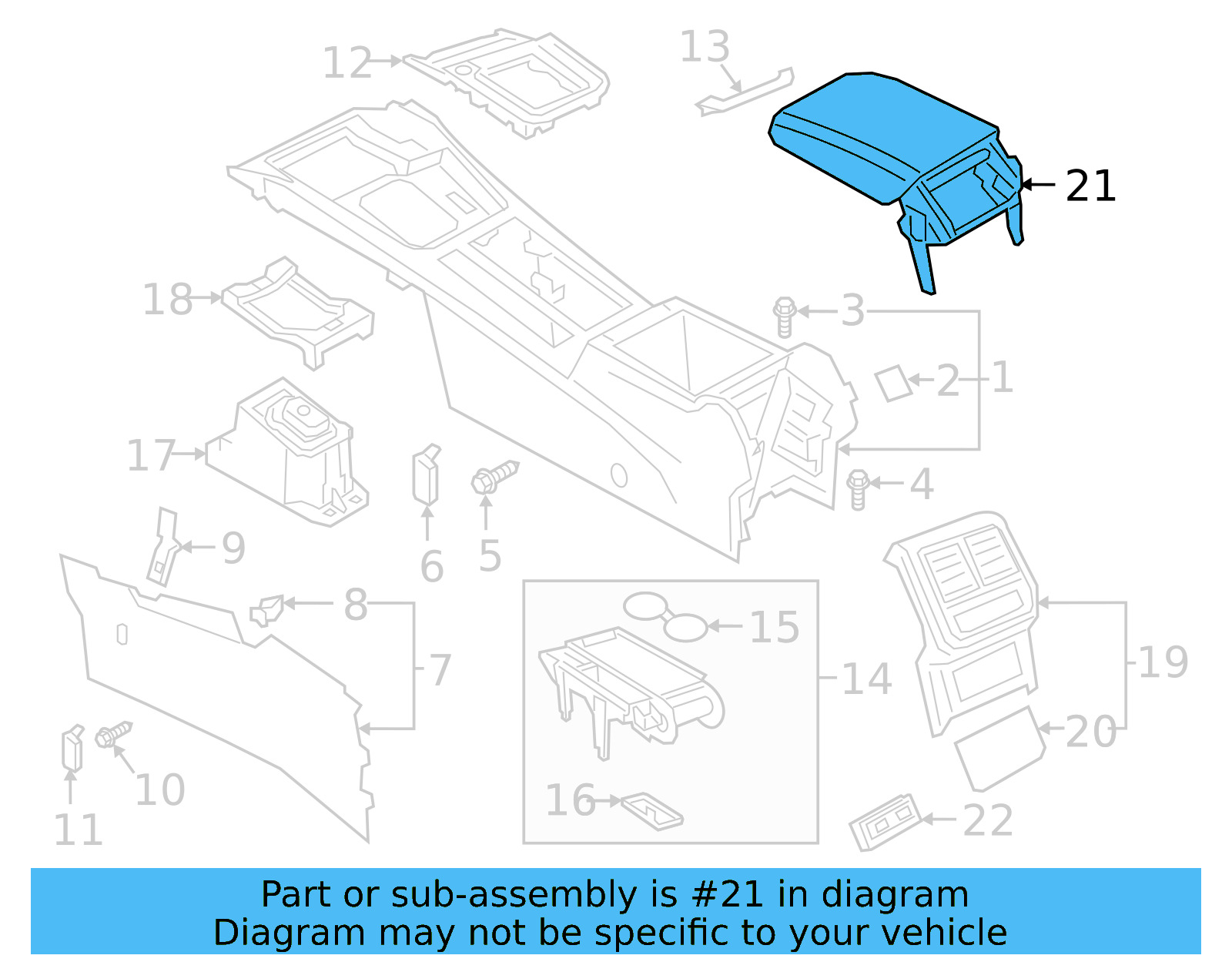 Armrest 3G0-864-207-E-ICE - View 3