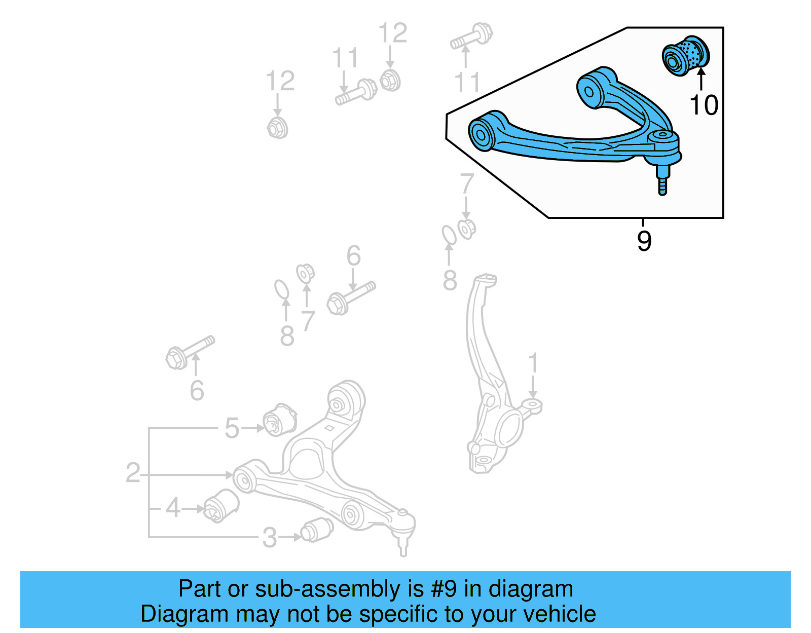 Upper Control Arm 7P0-407-021 - View 2