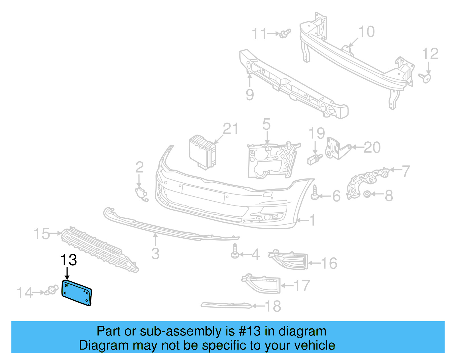 License Bracket 5GM-807-287-H-9B9 - View 11