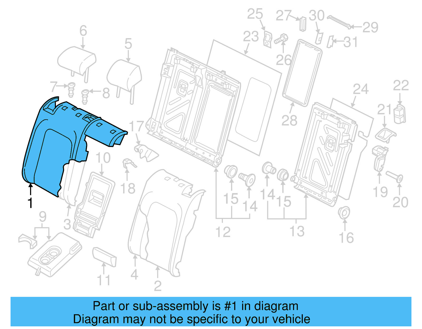 Seat Back Cover 5GM-885-806-AJ-BBN - View 2