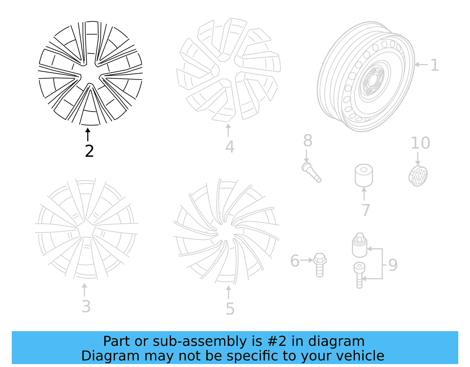 Wheel 3G8-601-025-F-FZZ - View 13