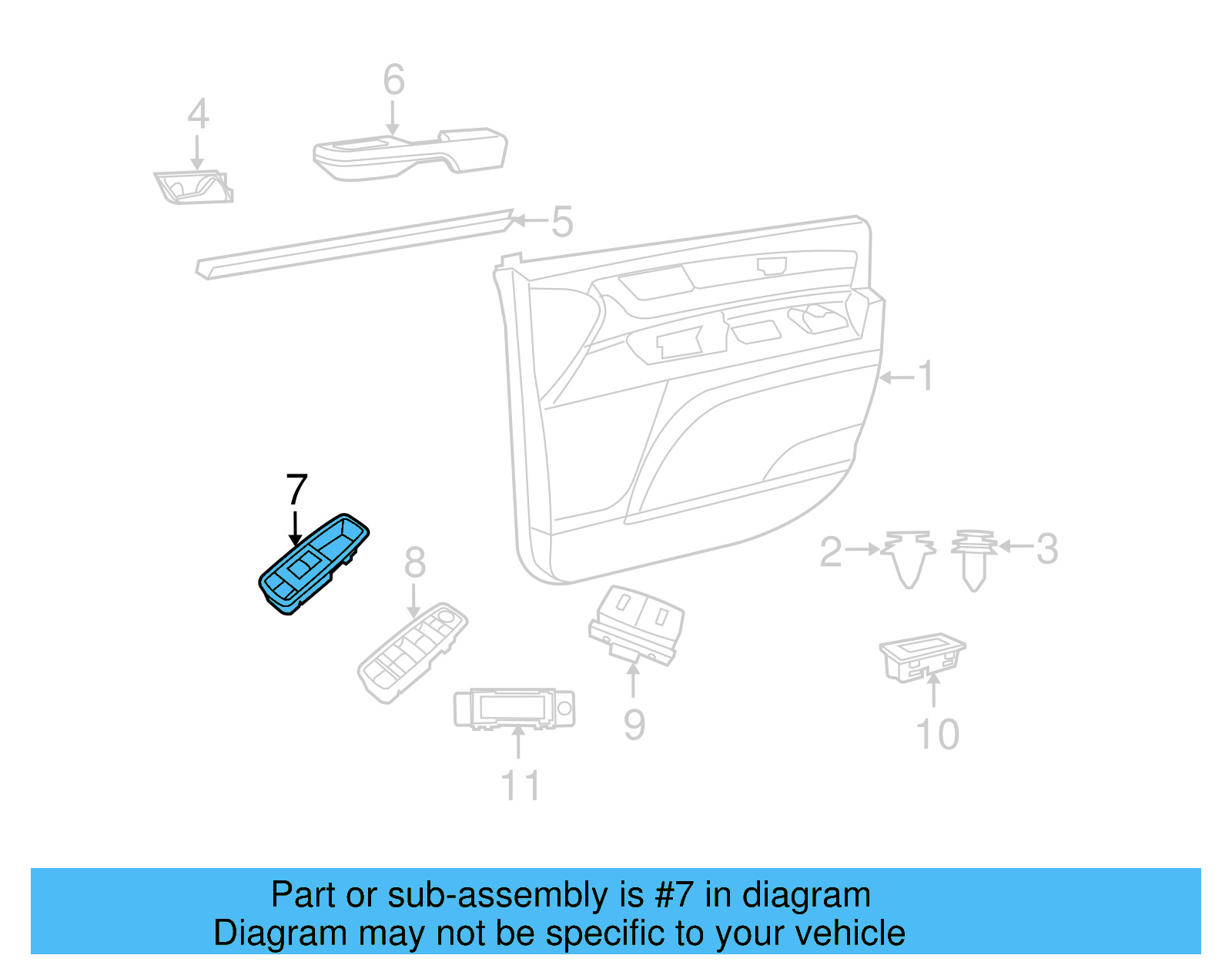 Window Switch 7B0-959-855-B - View 2