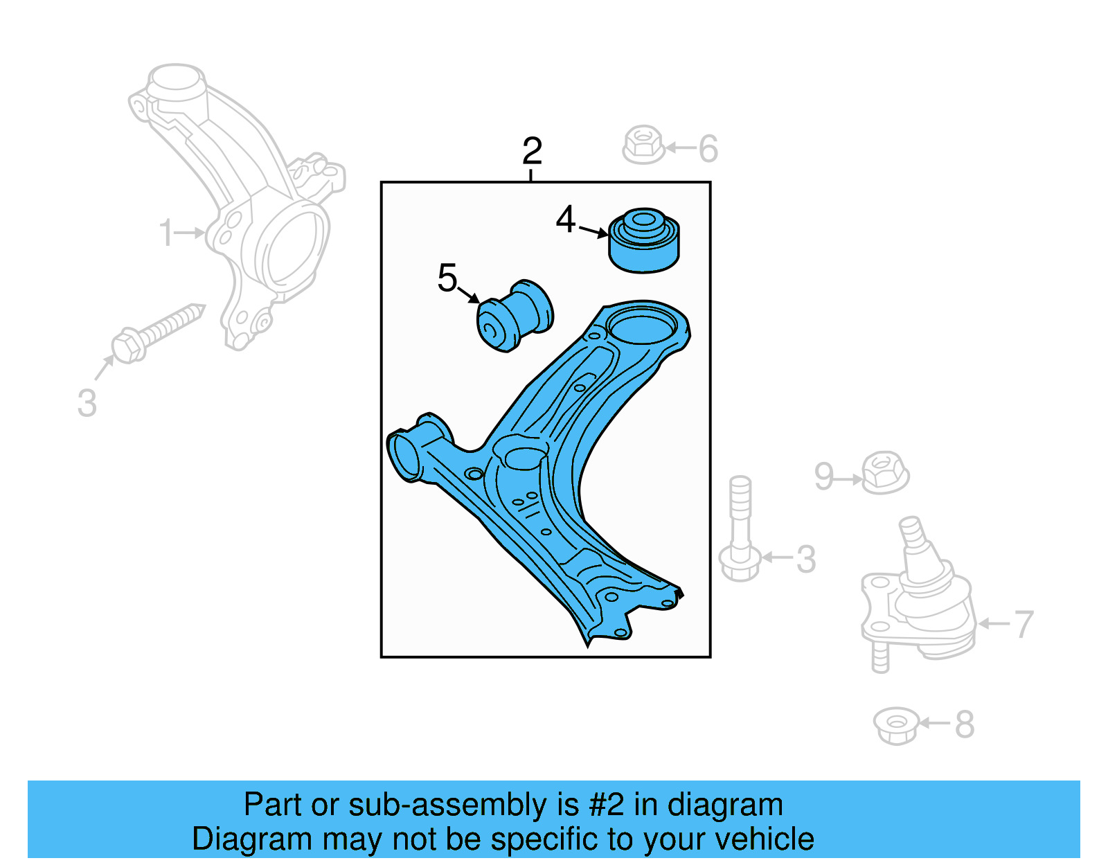 Lower Control Arm 561-407-151-C - View 5