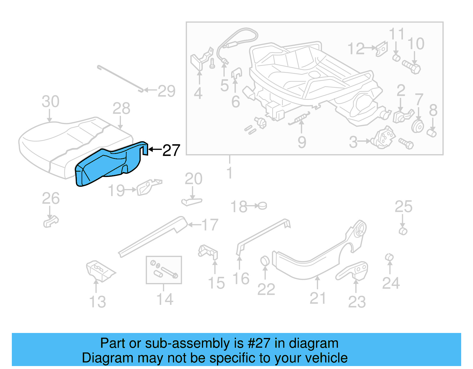 Seat Cushion Pad 1J0-881-378-A - View 4