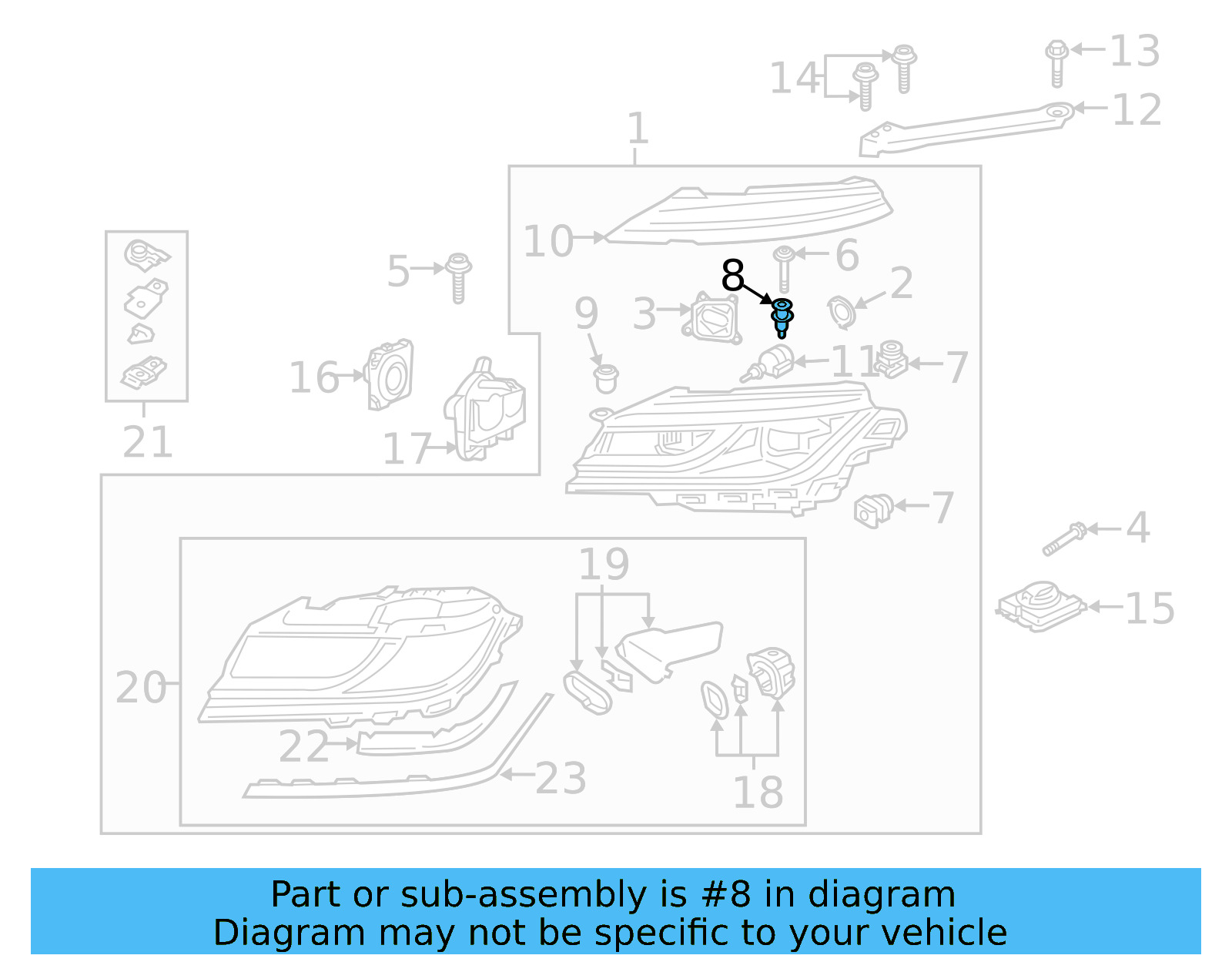 Headlamp Assembly Spacer 3G1-941-141 - View 10