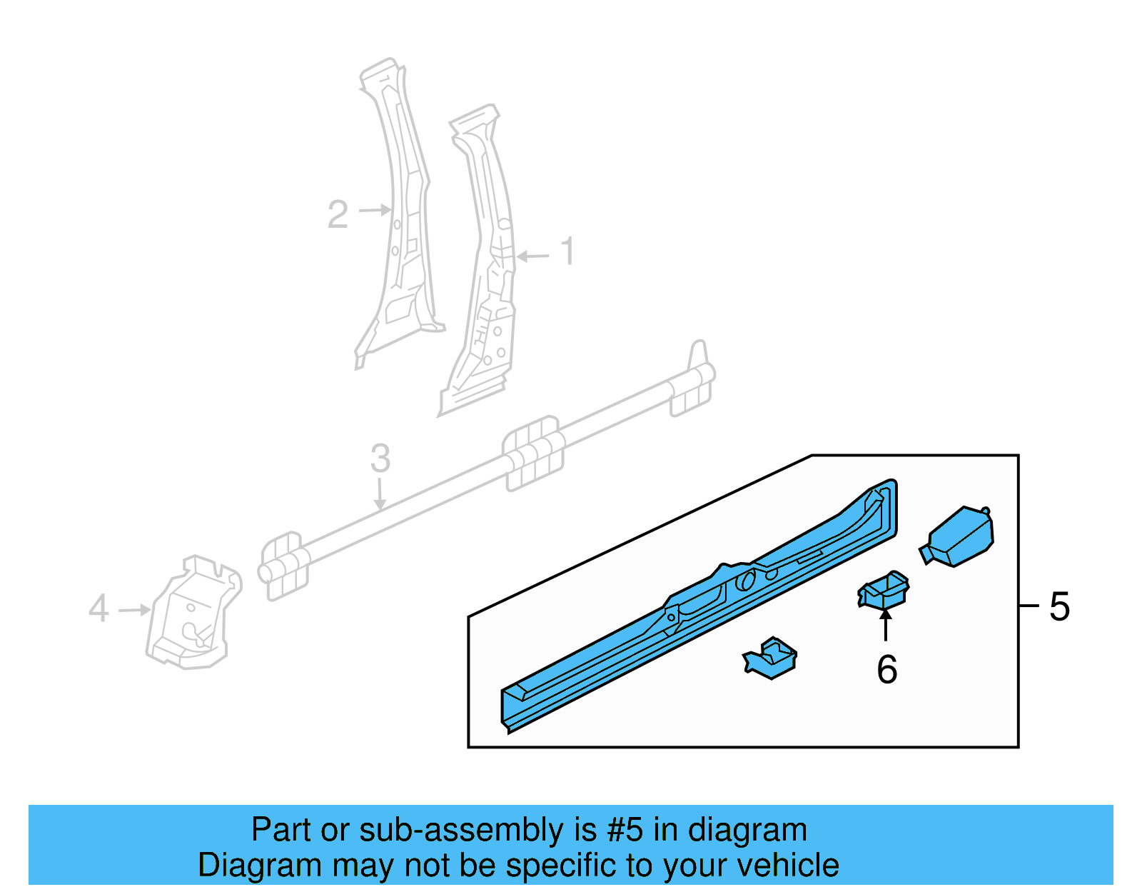 Inner Rocker 7L0-801-252-F - View 4