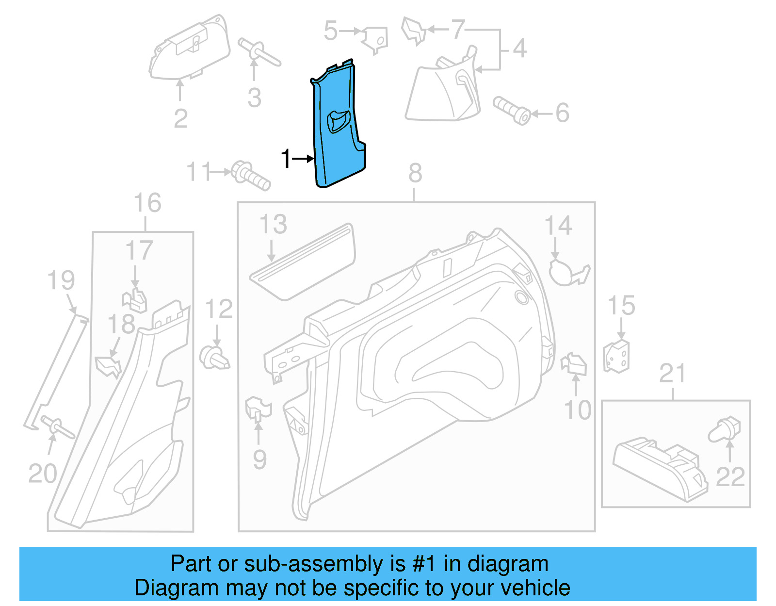 Front Trim 7P6-867-241-G-PB7 - View 3